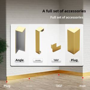 Accessoires <span class=keywords><strong>de</strong></span> <span class=keywords><strong>plinthes</strong></span> en acier inoxydable au design moderne Base libre Ligne <span class=keywords><strong>de</strong></span> base en métal brossé 6 8 10cm <span class=keywords><strong>Angle</strong></span> mâle femelle pour l'utilisation au sol - Product Image 5