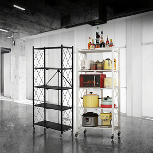 5-שכבות אחסון מתכת מתקפל מדף אחסון מתכת מתקפל מדף אחסון מתכת - Product Image 2