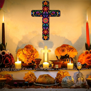 Letrero de Madera con Forma de Crucifijo <span class=keywords><strong>Mexicano</strong></span>, Cruz de Madera con Jesús para Decoración del Hogar, Regalo Cristiano, Productos Religiosos Católicos - Product Image 2