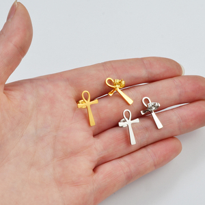 ต่างหูแบบติดหูทรงอังค์ สไตล์อียิปต์โบราณ ดีไซน์ทันสมัย ขนาด 1.9 ซม. สำหรับผู้หญิงและเด็กผู้หญิง แรงบันดาลใจจากกุญแจแม่น้ำไนล์ # 273921 - Product Image 2