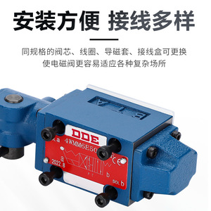 วาล์วควบคุมทิศทางแบบแมนนวล 4WMM6G/F H J M 4WMM10E10/OF 16E 4WMM6E50B/OF วาล์วไฮดรอลิกน้ำมันแรงดันสูงแบบเกลียวเหล็กหล่อ - Product Image 4