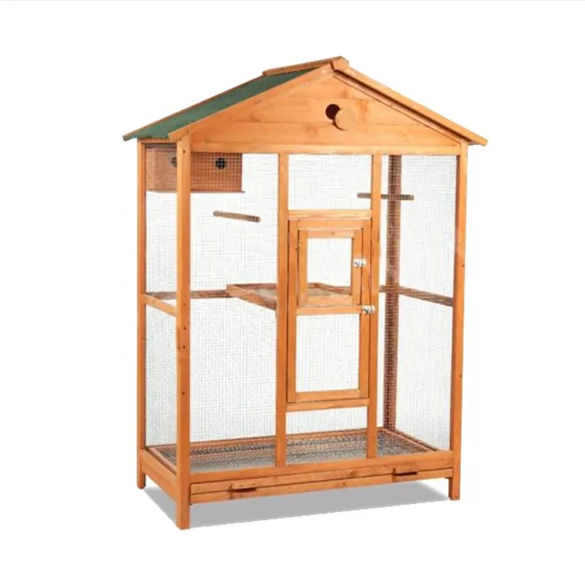 Haute Qualité Jardin Extérieur Cage Pour Animaux De Compagnie Étanche BRICOLAGE grand Perroquet En Bois Cage À Oiseaux