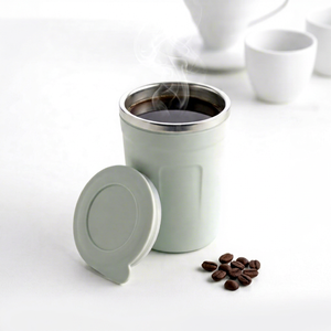 แก้วน้ำเก็บความร้อน ANAX Modern COZY MUG สแตนเลสสตีล ป้องกันการรั่วซึม ฝาปิดสุญญากาศ ขนาด 450 มล. พกพาสะดวก สำหรับกาแฟร้อน ใช้ในออฟฟิศ - Product Image 1