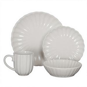 Assiettes à apéritif rondes en porcelaine écologique - Micro-ondes - Couleurs unies - Product Image 1