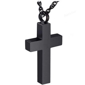 Sevgi dolu hafıza kremasyon anıt hatıra için paslanmaz çelik takı kül için çapraz dini Urn kolyeler - Product Image 1