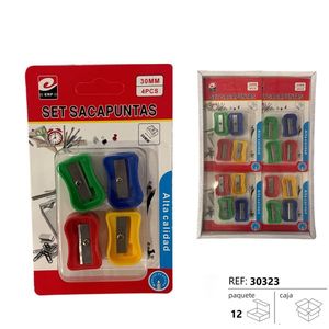 Set Sacapuntas Plastic 30mm 4Pcs Alta Calidad - Product Image 3