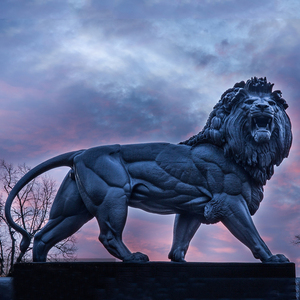 Estatua de León Alado de Bronce Metálico 3D, Tallada a Mano, Grabada e Impresa Digitalmente, para Jardín Exterior o Puerta Principal - Product Image 6