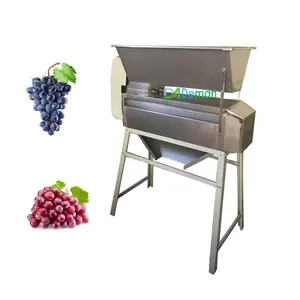 All in one grape cherry strawberry crusher Grape de-stemming and crushing machine Grape pulp extracting machine