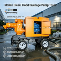 Camion-pompe à eau mobile à grand débit, pompe de drainage diesel pour le transfert d'eau longue distance et le pompage de barrages fluviaux