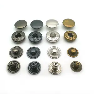 Factory Supply Cheap Metal Plating Round Snap Button Sustainable Fastener Press Snap Button for Clothes Jacket