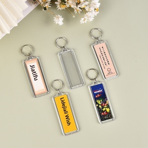 <span class=keywords><strong>Porte</strong></span>-clés en acrylique transparent vierge pour cadre <span class=keywords><strong>photo</strong></span>, <span class=keywords><strong>porte</strong></span>-clés en acrylique pour cadre <span class=keywords><strong>photo</strong></span> DIY pour cadeau promotionnel - Product Image 1
