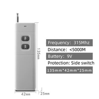 Récepteur de système de télécommande radio 3000m Transmetteur de distance longue portée 1/2/3CH Télécommande 433MHZ