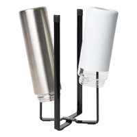 Égouttoir à bouteilles, tasses à café et bouteilles de soda en acier inoxydable, non pliable, rond, multifonctionnel, pour cuisine