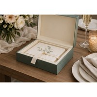 Boîte d'invitation de mariage personnalisée FOVAIRE, écologique, avec couvercle à charnière, emballage rigide, impression quadricolore pour carte d'invitation de mariage