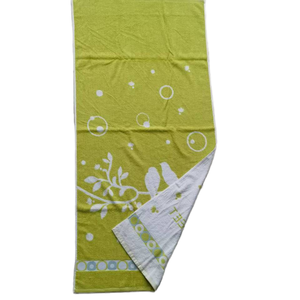 Toalla de Playa 100% Algodón Jacquard Ecológica con Diseño Tropical de Animales, Antimicrobiana, Teñida con Hilo, Tejida, Premium - Product Image 2