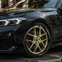 Rines Forjados GW 6061-T6 en Oro Champán, Juego de 2 Piezas, 18 19 20 21 22 Pulgadas, Diseño Blade Star Spoke Deep Barrel, 5x112 5x114.3 para BMW M, Rines de Lujo