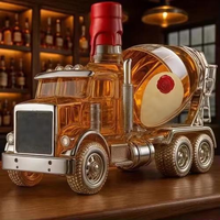 Decantador de Whisky de Vidrio Transparente Soplado a Mano con Diseño de Automóvil, Serie Vehículos