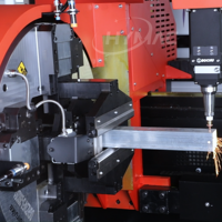Machine de découpe laser CNC à 2 mandrins pour tubes, découpeuse laser à fibre 1.5K/3K/6KW pour tubes ronds et carrés, découpe de profilés