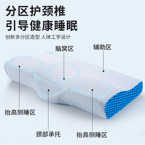 Memory Foam Pillow Oblong Medium Firmness Wavy Core Sleep Support Side Sleeper - Product Image 3