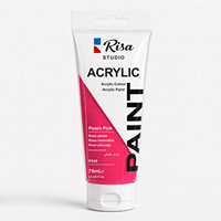 Peintures acryliques Risa Studio en tubes de 75 ml, 37 couleurs vibrantes pour la peinture sur toile, fournitures d'art DIY, artisanat, bois, pierre, tissu, kit de loisirs créatifs