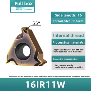 Inserti per Filettatura in Carburo Indicizzabili 16RM - Utensile di Precisione per Lavorazione di Ghisa - Product Image 5