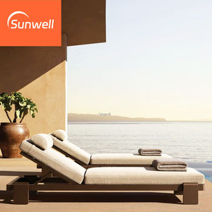 Hotel <span class=keywords><strong>spiaggia</strong></span> lettino di lusso giardino in alluminio corda intrecciata doppio Patio piscina all'aperto lettino <span class=keywords><strong>per</strong></span> <span class=keywords><strong>spiaggia</strong></span> - Product Image 1