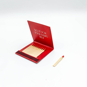 4.8厘米个火柴棒红色提示火柴盒配自定义标志扣10棒火柴火柴 - Product Image 6