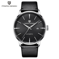 PAGANI DESIGN – montre automatique pour hommes, bracelet en cuir, montre-bracelet mécanique Simple, sport, luxe, horloge en verre Hardlex
