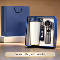 Ensemble Cadeau d'Entreprise Tendance 2026 : Mini Ventilateur Portable Turbo à Bras Articulé 3000mAh et Mug 500ml – Idéal pour Souvenir Client