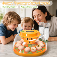 Incubateur automatique moderne en PVC MQ avec affichage LED de la température et de l'humidité en temps réel, réglage en un clic, pour fermes familiales, serres et jardins