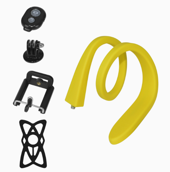 GP103E + télécommande Bluetooth + clip de téléphone + étui en silicone + adaptateur