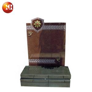 Lapide Militare in Granito Rosso e Nero di Alta Qualità, Pietra Tombale per Soldati, Tombe <span class=keywords><strong>dei</strong></span> Martiri Rivoluzionari per Memoriali - Product Image 1