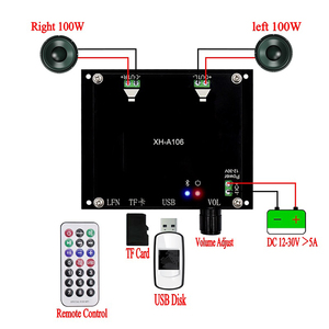 XH-A106 Màu Xanh Răng 5.0 Tda7498 100wx2 Không Dây Kỹ Thuật Số Board Khuếch Đại Âm Thanh Stereo Amp Amplificador TF Thẻ USB Đĩa - Product Image 2