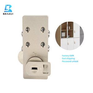 Cerradura de Combinación Mecánica de 4 Dígitos de Aleación de Zinc, Cerradura de Código de Contraseña sin Llave, Llave Maestra de Emergencia para Gabinete de Oficina - Product Image 1