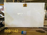 Dalle d'onyx blanc glacé, pierre naturelle, polie, moderne, rétroéclairée, pour mur, comptoir de réception, comptoir de bar, revêtement