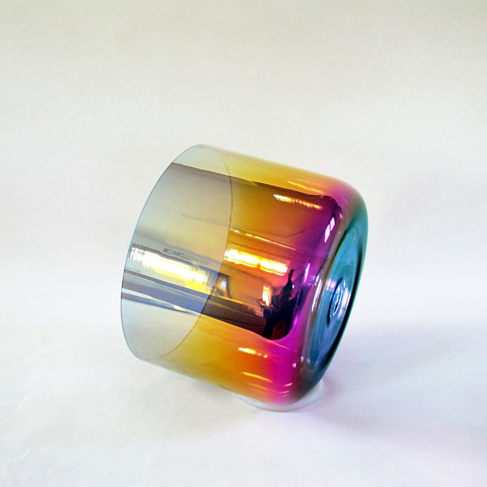 HF Titanium Plated Gorgeous Crystal Singing Bowl Octave 3rd 4th Quartz ...