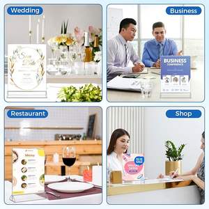 <span class=keywords><strong>8</strong></span>แพ็ค<span class=keywords><strong>8</strong></span>.5x11ที่ใส่ป้ายอะคริลิคใสกรอบอะคริลิกตัวเลขโต๊ะพลาสติกที่วางเมนูใบปลิวจัดแสดงสองด้านสำนักงาน - Product Image 6