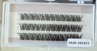 Extensions de cils en grappes DIY, faites à la main, réutilisables, imperméables, 3D, style naturel, service OEM/ODM, cils