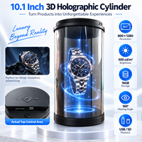 Affichage holographique 3D en tube Holo de 10,1 pouces, affichage cylindrique flottant pour la présentation numérique des humains et des produits