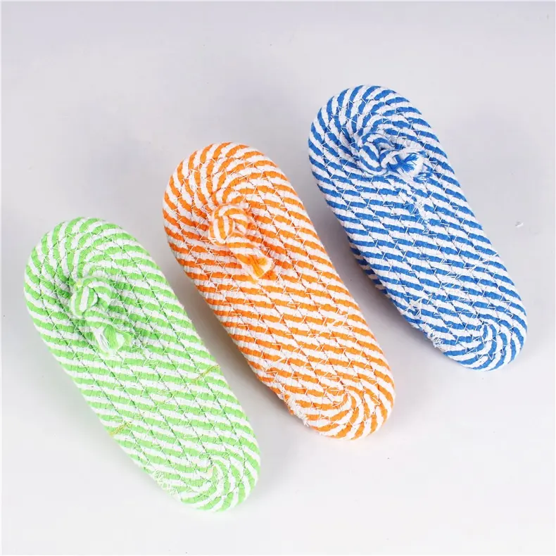 Puppy Dog Pet Cotton Toy Cotton Rope Dog Toy Slipper Shoes Shape Pet Dog Biting Chew Firm Outdoor Training Pet Toy