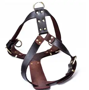 <span class=keywords><strong>Harness</strong></span> Anjing Besar Rompi Anjing Kulit Berminyak Coklat Tugas Berat Tebal Lembut untuk Anjing Besar Boxer Pitbull Rottweiler Bull <span class=keywords><strong>Mastiff</strong></span> - Product Image 1