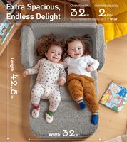 Sherpa 3 en 1 créatif pliable convertible canapés-lits 2026 enfant en bas âge bébé enfants canapé chaise longue Mini canapés pour chambre