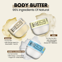Nouveaux produits de soin corporel OEM, produits biologiques naturels végétaliens, beurre de karité, huile de noix de coco, crème hydratante pour le corps au mangue, étiquette privée