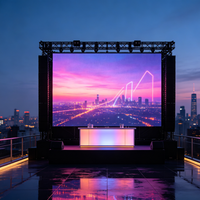 Écran LED incurvé disponible pour location intérieure et extérieure, armoire 500x1000mm, mur vidéo LED HD pour festivals et grands événements en direct