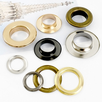 Meetee BF425 12mm Boucles à œillets en cuivre Laiton O Ring Hardware Accessoire Boucles de sangle en alliage d'argent Sangle de ceinture Rivets à clous