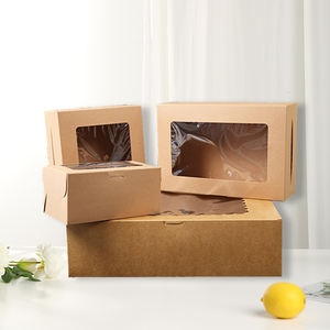 <span class=keywords><strong>Caja</strong></span> de Cartón <span class=keywords><strong>para</strong></span> Pastelería y Repostería al Por Mayor con Ventana Transparente <span class=keywords><strong>para</strong></span> Pasteles, <span class=keywords><strong>Cupcakes</strong></span>, Donas y Alimentos - Product Image 3