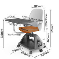 Chaise pivotante pour salle de classe intelligente AI avec tablette Chaises pivotantes pour l'école Fauteuils roulants pour