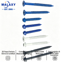 Vis à béton autoperceuse à tête fraisée galvanisée bleue de haute qualité Malaxy Factory en acier au carbone métrique