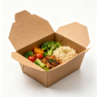 Bol à salade en papier kraft imprimé sur mesure, plusieurs tailles, avec couvercle, pour la restauration, vente en gros en vrac, directement de l'usine