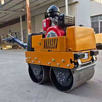 Mini rouleau compresseur 0,5 tonne 0,6 tonne à double tambour pour asphalte, petite machine vibrante pour le compactage des routes